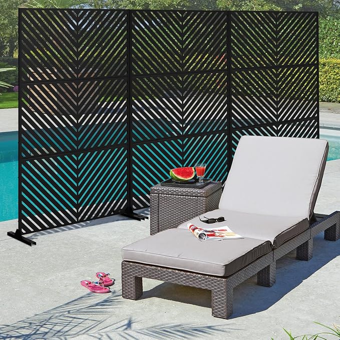 72" H×47" W Metal Privacy Screen, Outdoor Indoor Privacy Screens - Image 8