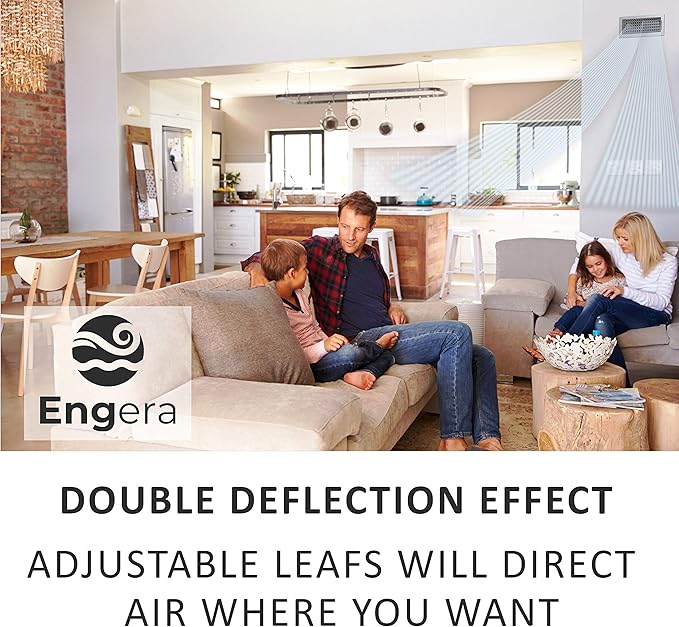 Engera Adjustable Double Deflection HVAC Air Register-Supply Air Diffuser Air - Image 5
