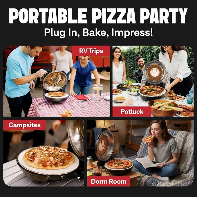 PIEZANO XL 14 Inch Extra Large Crispy Crust Pizza Oven – Family Sized Electric - Image 7