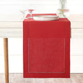 D'Moksha Homes Linen Bright Red Table Runner 36 Inches by DMokshaHomes