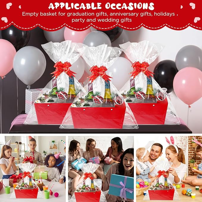 Tuanse 30 Pcs Basket for Gift Empty DIY Bulk Gift Basket Kit - Image 6
