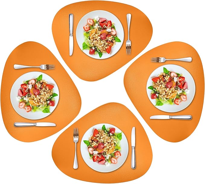 Herda Table Mats for Round Fall Placemats Set of 4 Outdoor Indoor Place Mats by Betterqualitybetterlife