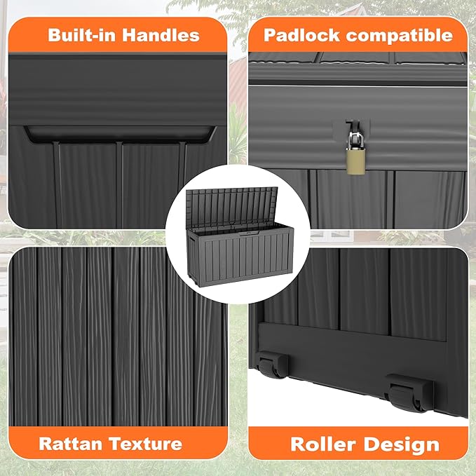 75 Gallon Outdoor Storage Box – Resin Deck Box - Image 7