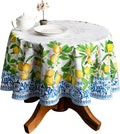 Maison d' Hermine Table Cloth Round Table 100% Cotton 63 Inches Tablecloth by MaisondHermine