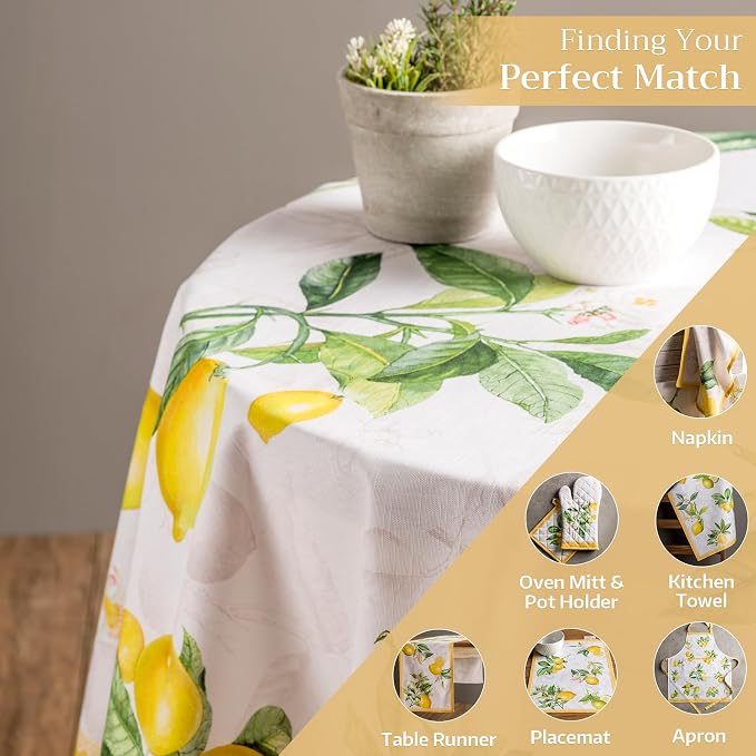 Maison d' Hermine Table Cloth Round Table 100% Cotton 63 Inches Tablecloth - Image 5