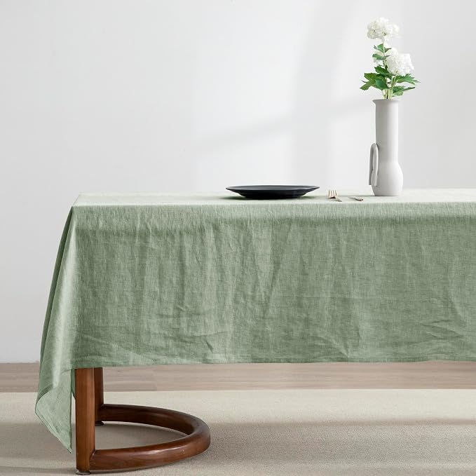 EVERLY 100% Pure Linen Rectangle Tablecloths 60x108Inches by EVERLY