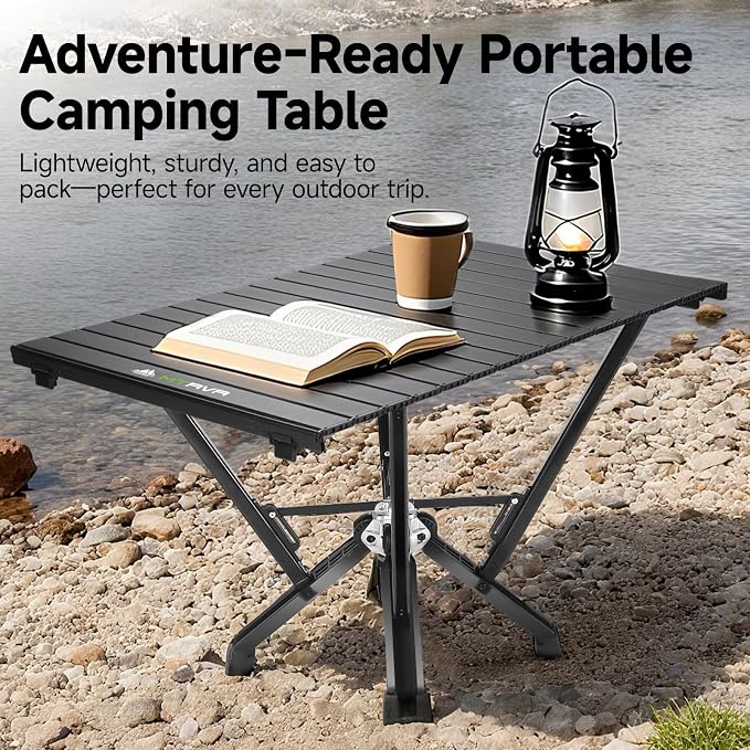 Folding Camping Table — Stable Roll-Up Aluminum Design, Solid Support Structure - Image 8