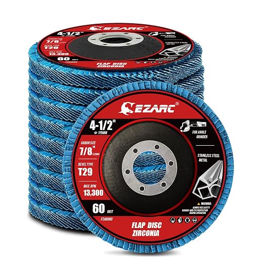EZARC Flap Disc 4 1/2 Inch for Anger Grinder, Type 29 Abrasive Grinding Wheel by EZARCTools
