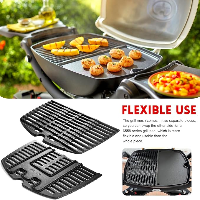 GGC 7644 7582 Grill Grates for Weber Q100 Q1000 Q120 Q1200 Q1400 Gas Grills - Image 6