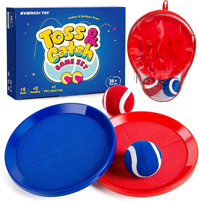 EVERICH TOY Upgraded Toss and Catch Ball Game Set, Kids Toy Stocking Stuffers by EVERICHTOY