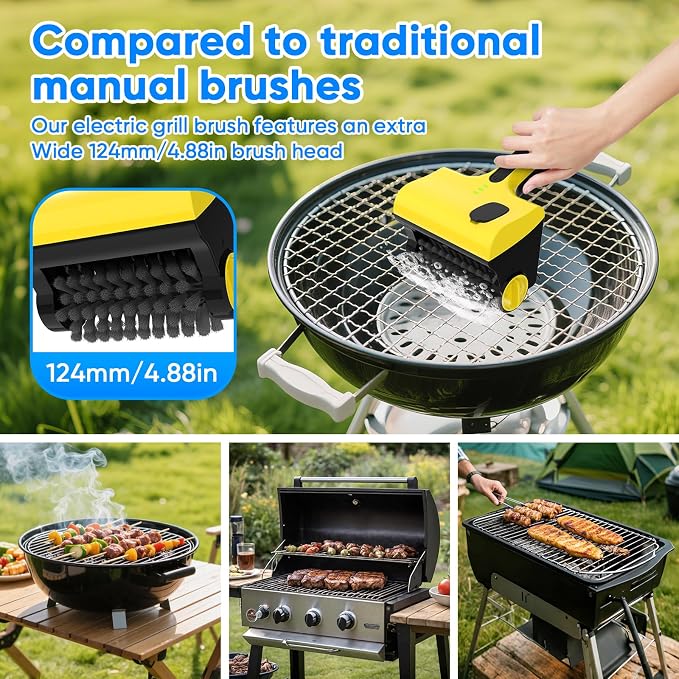 2 in 1 Electric Grill Brush, Cordless Electric Grill Cleaner - Image 4
