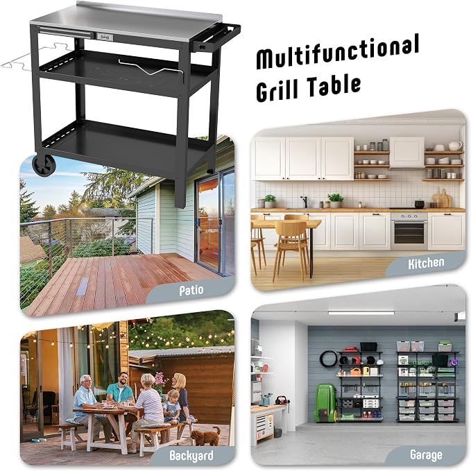 31.5"x18" Outdoor Grill Cart - Image 8