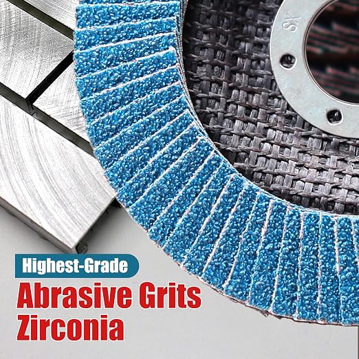 EZARC Flap Discs 40 Grit, 4 1/2 x 7/8-Inch Flap Sanding Disc, Type 29 Zirconia - Image 5