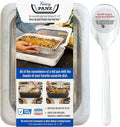 Fancy Panz - Marble 9x13x2" Aluminum Foil Pan Carrier - Elevated Food Serving by FancyPanz