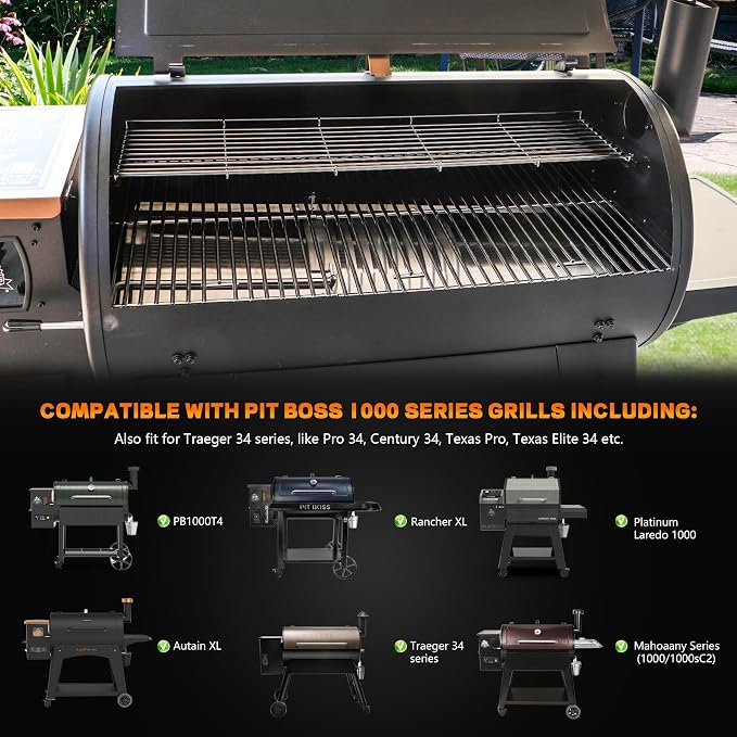 Stainless Steel Cooking Grates for PitBoss 1000 Series Austin XL Rancher XL - Image 2