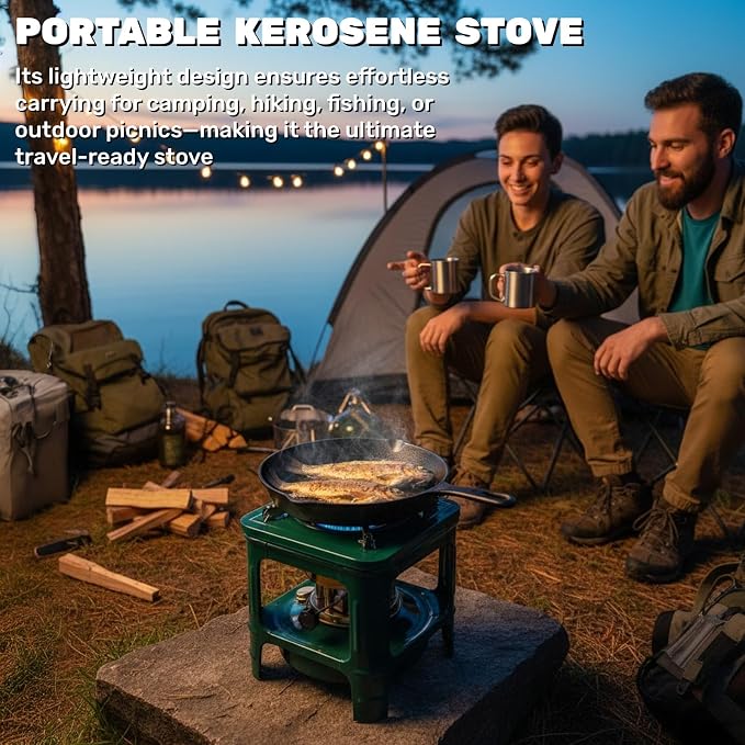 Picnic Burner Furnace, Kerosene Stove, 8-Wick Portable Camping Stove, Outdoor - Image 3