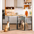 Vantas Folding No-Assembly Metal Pet Gate 80" Wide, Freestanding Accordion by Vantas