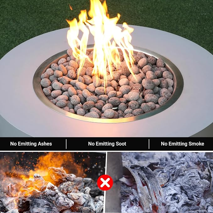 Skyflame 1/2-1 Inch Natural Tumbled Stones, Round Lava Rock Pebbles - Image 4