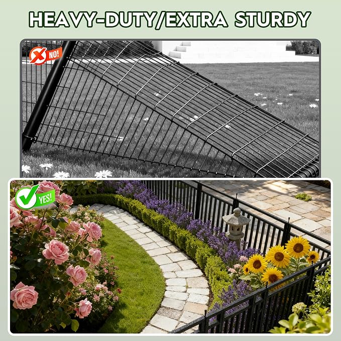 Garden Fence 40in x 108ft, 42 Panels + 6 Gates, Durable Outdoor Yard Barrier - Image 5