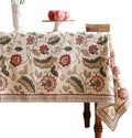 ISAENNE Designer Provence Floral Small Square Tablecloth, Linen Colorful by Isaennehomedecoration