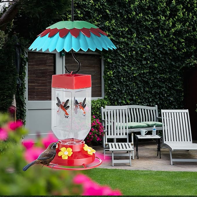 8" Bird Feeder Cover with Ant Moat, Skaithee Bird Feeder Baffle with - Image 6