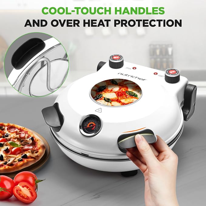 NutriChef Electric Pizza Oven | 1200W Countertop Pizza Maker - Image 3