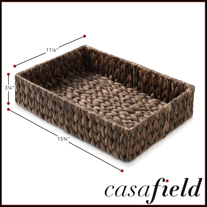 Casafield Set of 2 Bathroom Storage Baskets, Espresso - Image 7