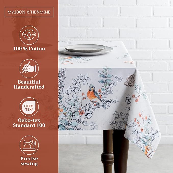 Maison d' Hermine Table Cloth Rectangle Table 100% Cotton 54 x 72 Inches Fall - Image 2