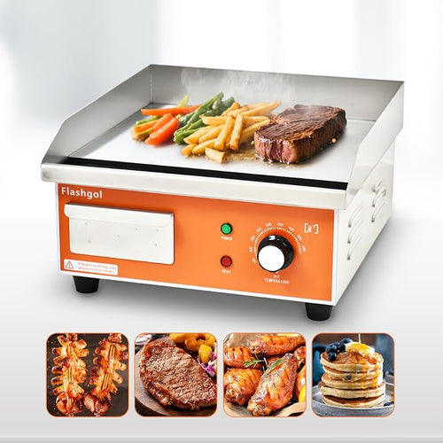 15.3 IN Nonstick Stainless Steel Electric Griddle Adjustable Temperature - Image 2