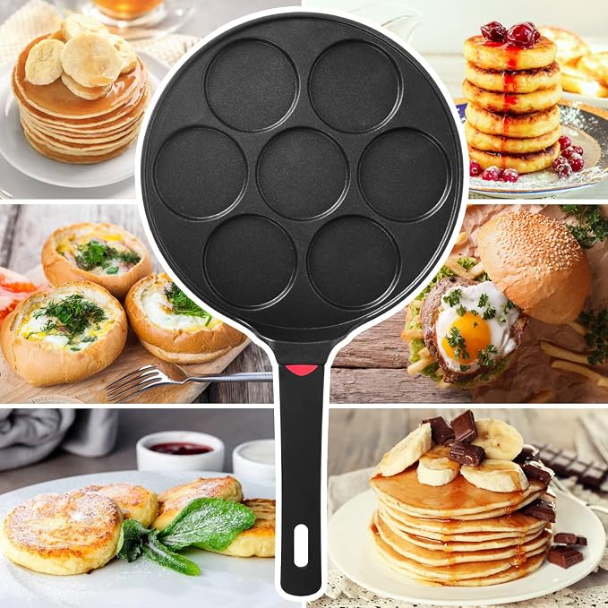 Pancake Pan Maker Nonstick Induction Compatible, 10.5 Inch Mini Non Stick - Image 5