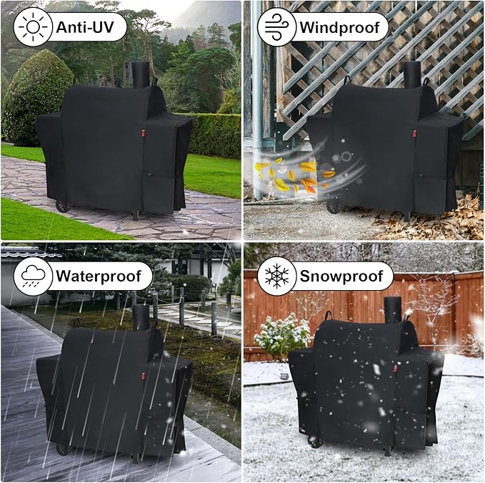 Outdoor Grill Cover for Royal Gourmet CC1830T 30" Barrel Charcoal Grill - Image 6