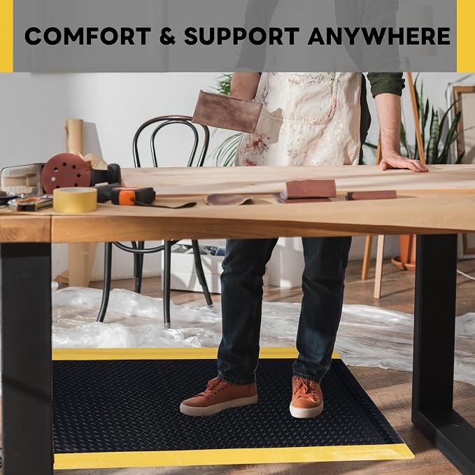 Nisorpa Anti Fatigue Mats Industrial 3' x 6' Ergonomic Standing Mat 15/16" - Image 8