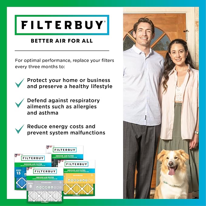 Filterbuy 12x18x4 Air Filter MERV 8 Essential Dust & Allergy Defense, - Image 7