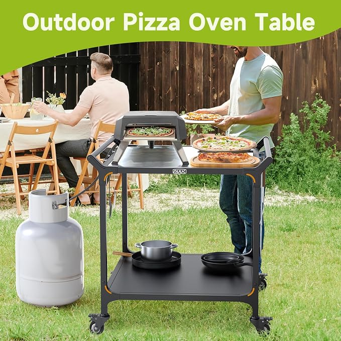 NUUK Grill Cart 32" x 32" Stainless Steel Pizza Oven Table - Image 7