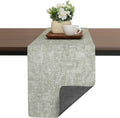 Table Runners 94 Inches Long, Dual-Sided Faux Leather Farmhouse Table Runner by Chitomars