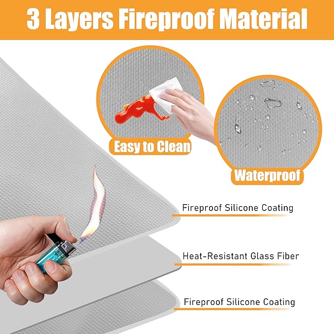 Gray 24x36 Inchs Heat Resistant Mat - Image 2