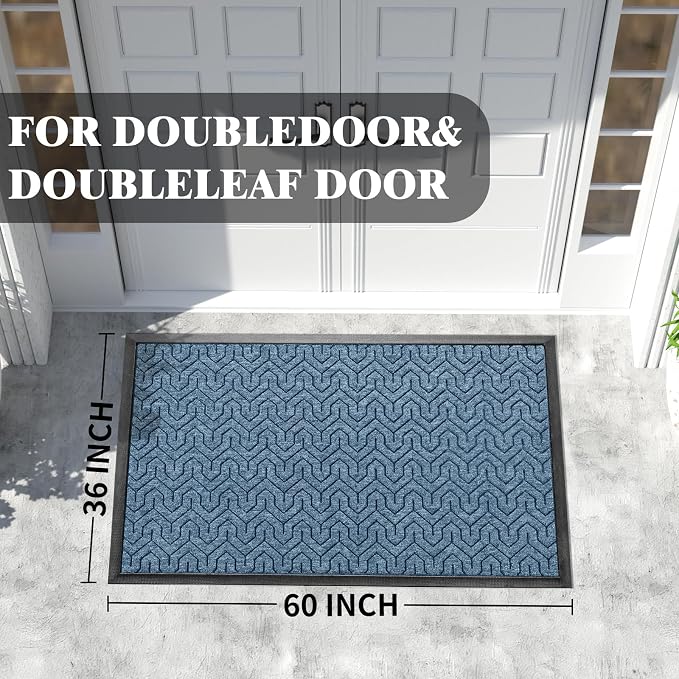 Yimobra Extra Large Door Mat Outside Entrance 60x36, Waterproof Heavy Duty - Image 2