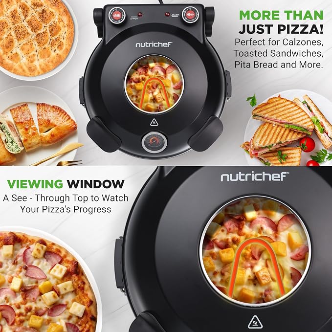NutriChef Electric Pizza Oven | 1200W Countertop Pizza Maker - Image 4