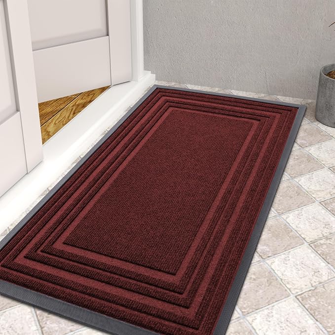 Buganda Front Door Mat Indoor Outdoor Entrance, Non-Slip Natural Rubber Doormats - Image 8