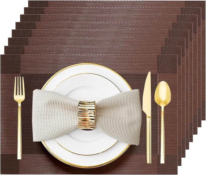 Placemats Set of 8 Washable&Wipeable Place mats by Uolr