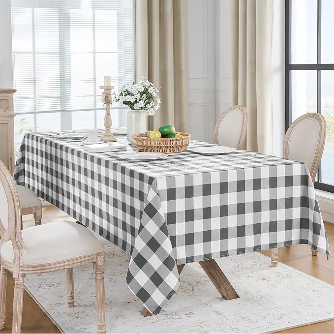 Softalker Gingham Checkered Tablecloth Rectangle - Image 6