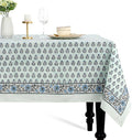 CPC Tablecloth 100% Cotton 60x60 Inch Indian Block Print Rectangle Table Cover by COTTONPRINTCLUB