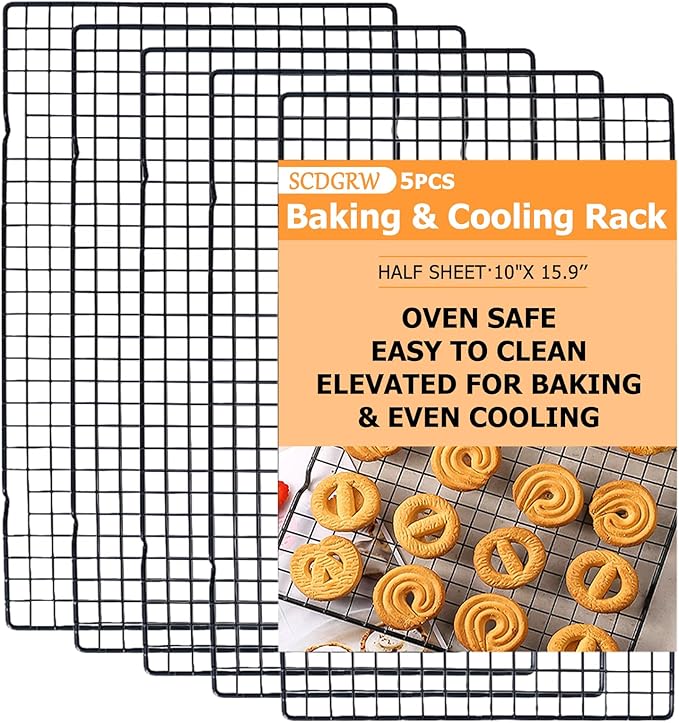 5PCS Cooling Racks for Cooking and Baking 10" x 16" Wire Rack Baking Rack by SCDGRW