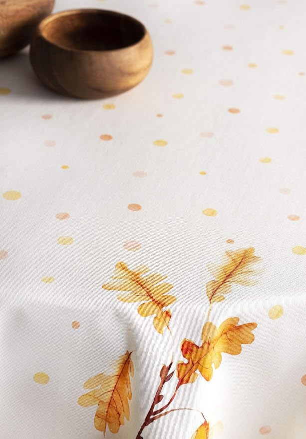 Maison d' Hermine Table Cloth Round Table 100% Cotton 69 Inches Fall Tablecloth - Image 8