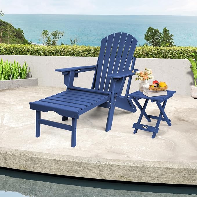 FUNBERRY Outdoor Folding Adirondack Side Table, Portable No Assembly Patio End - Image 9