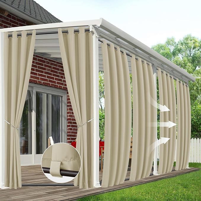 HolidayIdeas 6 Panels Outdoor Curtains by HolidayIdeas