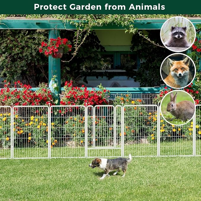 FXW Garden Fence Outdoor for The Yard – 40in x 18.2ft Heavy Duty Metal Animal - Image 2