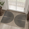 Easy Jute Rainbow Entryway Rug, 2x3 Washable Non-Slip Indoor Outdoor Doormat by Rugalia