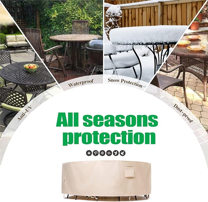 F&J Outdoors Patio Furniture Covers Waterproof UV Resistant Rip-stop Fabric - Image 8