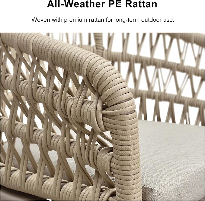 PURPLE LEAF 11 Pieces Outdoor Dining Set All-Weather PE Rattan Outdoor Patio - Image 3